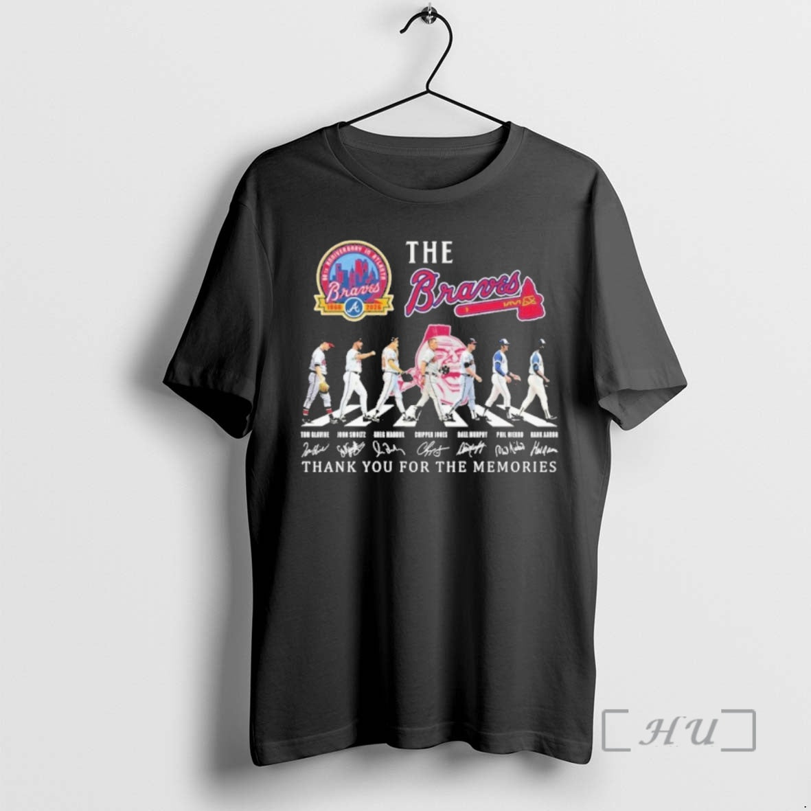 Officials The Braves Team Player Abbey Road Signature Thank You For The Memories Premium T-Shirts, Hoodie, Sweatshirt