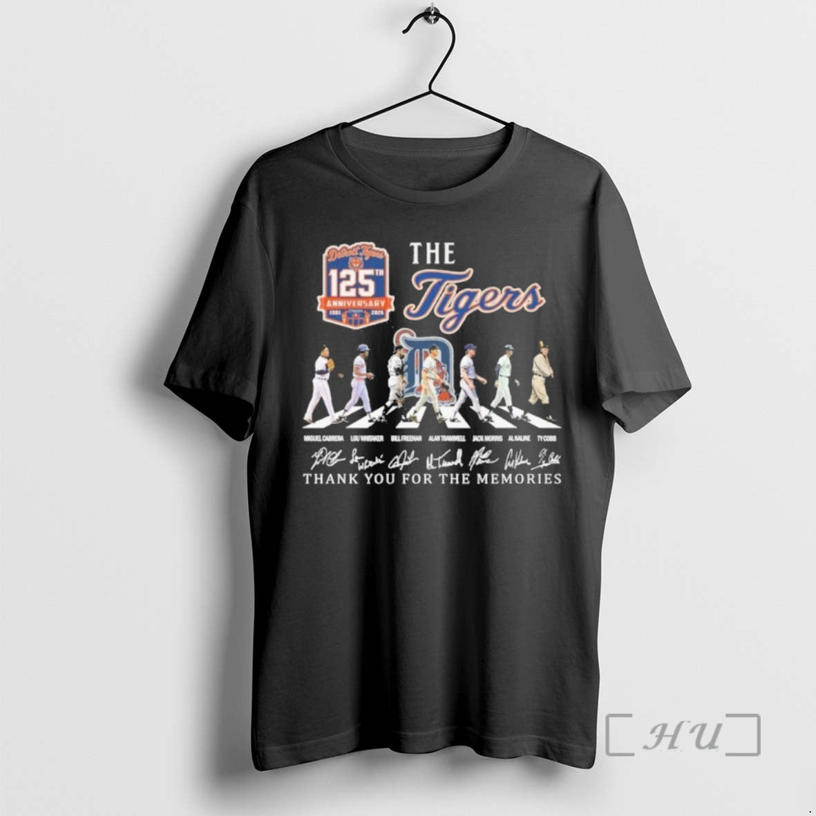 Officials The Tigers 125th Anniversary Player Abbey Road Signature Thank You For The Memories Premium T-Shirts, Hoodie,...