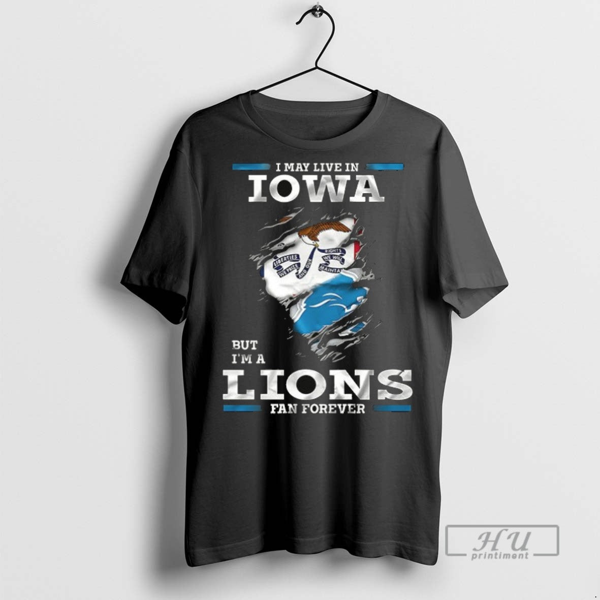 Officials Trending I May Live In Iowa But Im A Detroit Lions Fan Forever Ceramic
