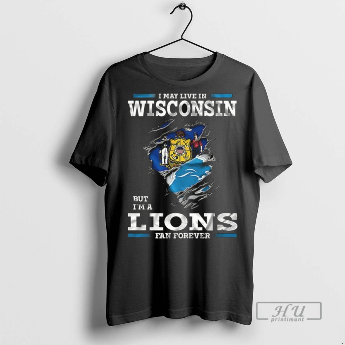 Officials Trending I May Live In Wisconsin But Im A Detroit Lions Fan Forever Ceramic