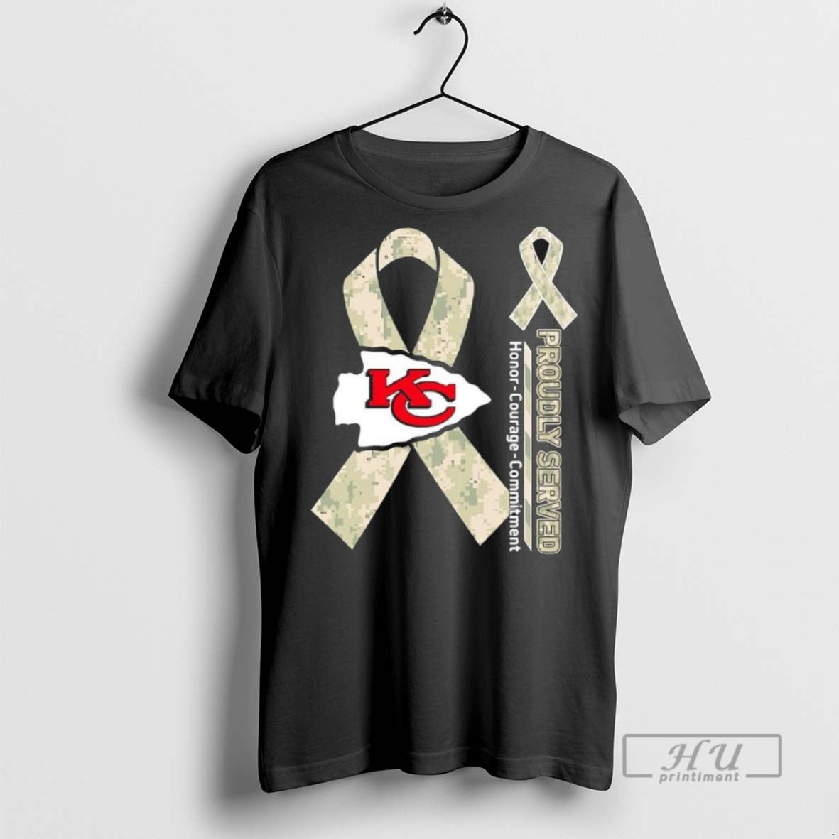 Officials Trending Proudly Served Honor Courage Commitment Kansas City Chiefs Football Tee Shirt