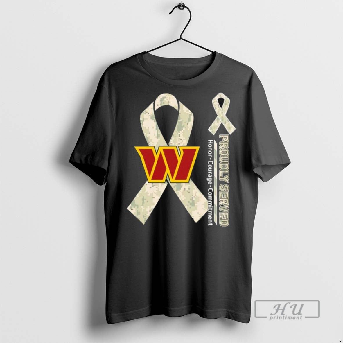 Officials Trending Proudly Served Honor Courage Commitment Washington Commanders Football Tee Shirt