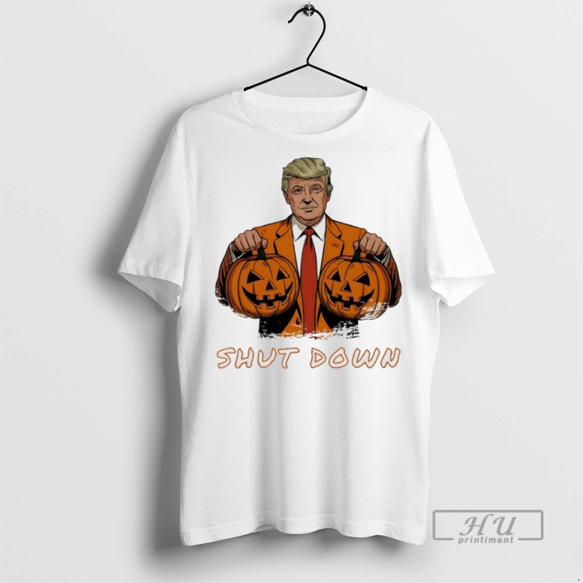 Officials Trending Trump Pumpkin Government Shutdown 2025 Halloween Tee Shirt