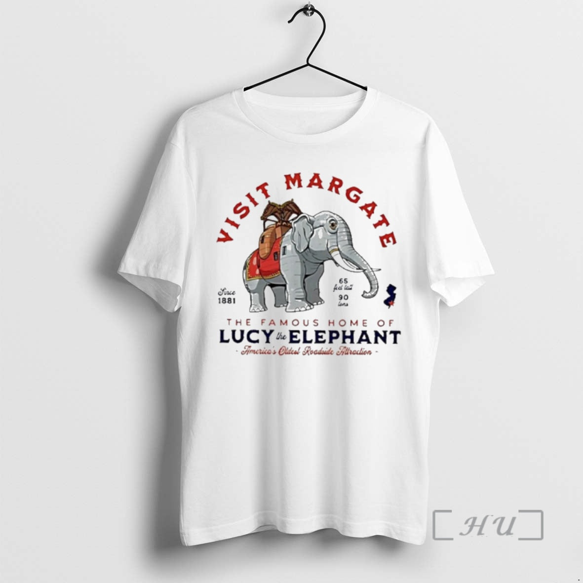 Officials Visit Margate Since 1881 The Famous Home Of Lucy The Elephant Premium T Shirts Hoodie, Sweatshirt | CiraTrend.com