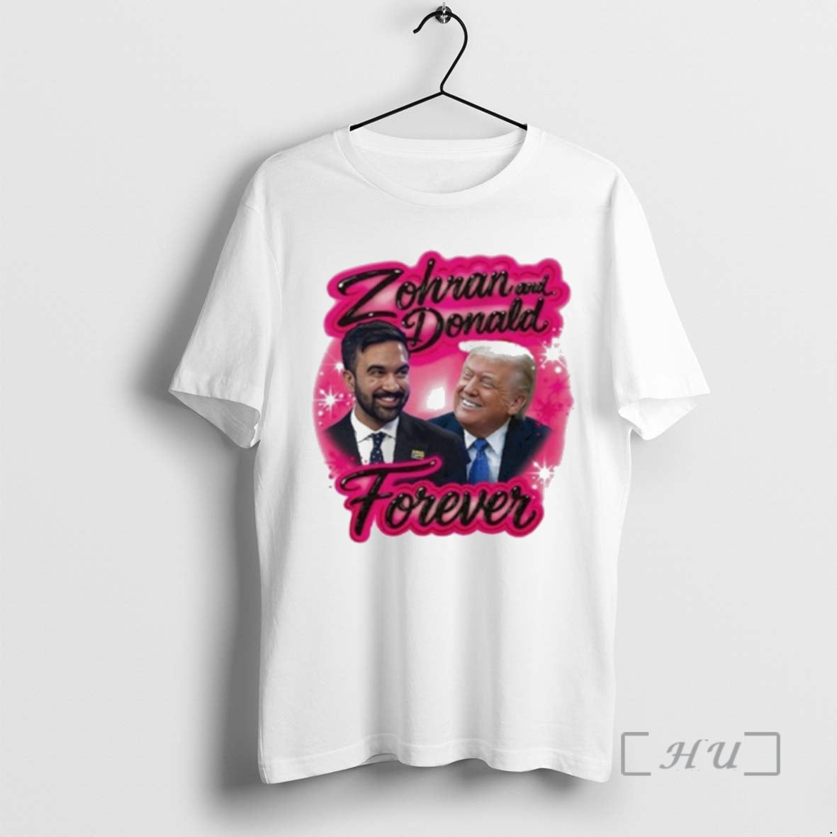 Officials Zohran Mamdani And Donald Trump Forever Airbrush Premium T Shirts Sweater Hoodie 2 Sweatshirt | CiraTrend.com