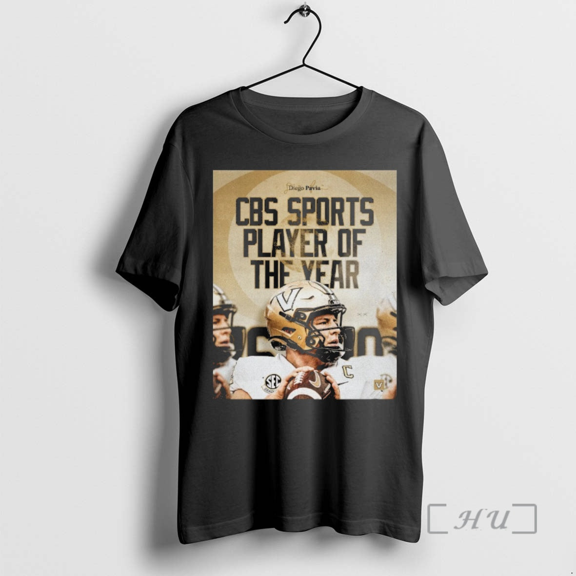 Officials Vanderbilt Commodores Diego Pavia 2025 Cbs Sports Player Of The Year Premium T Shirts Hoodie, Sweatshirt