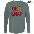 Oh Snap FAKE Sequins Long Sleeve Comfort Colors T-Shirt Hoodie, Sweatshirt | CiraTrend.com