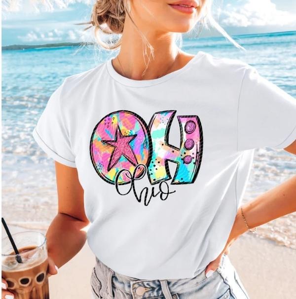 Ohio Neon Splash DTF Transfers - THIS IS NOT A SHIRT Hoodie, Sweatshirt | CiraTrend.com