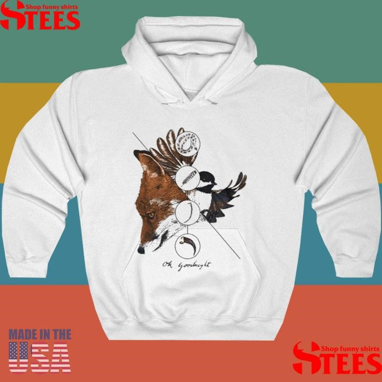 Ok Goodnight The Fox The Bird Illustration Heather Cream T-Shirts
