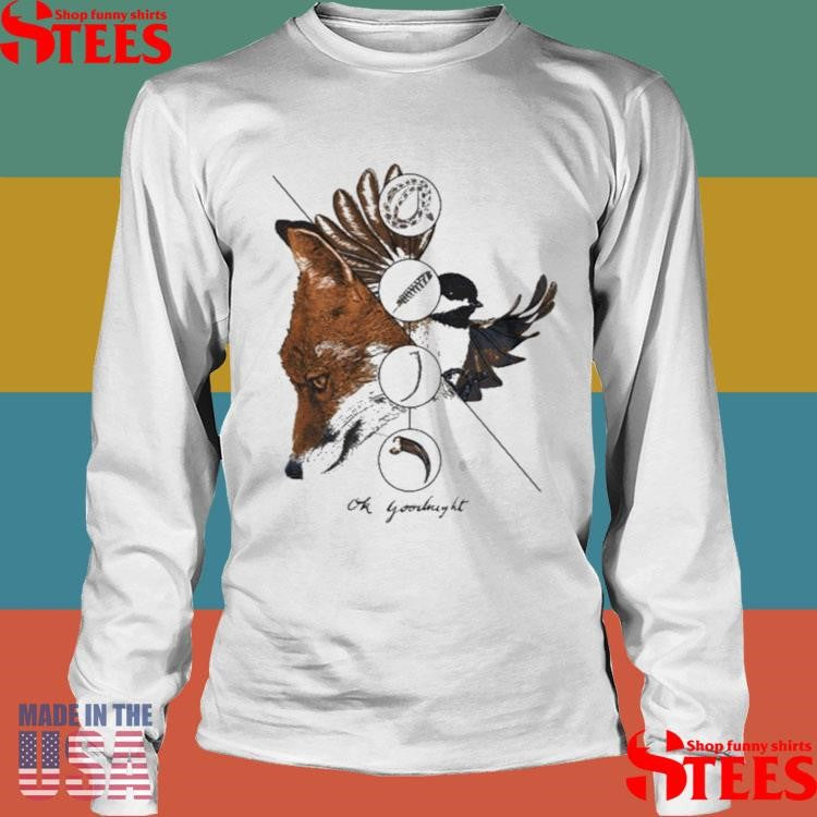 Ok Goodnight The Fox The Bird Illustration Heather Cream T-Shirts