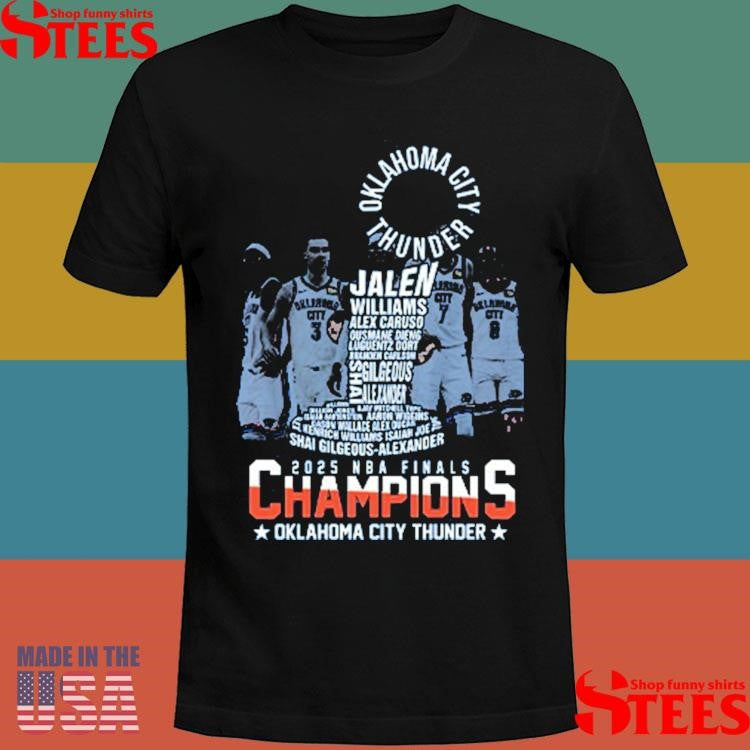 Oklahoma City Thunder 2025 Nba Finals Champions T-shirt