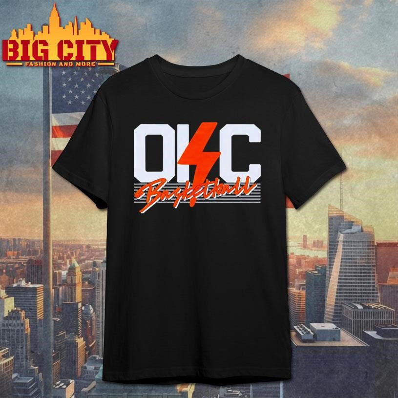 Oklahoma City Thunder basketball lightning shirt
