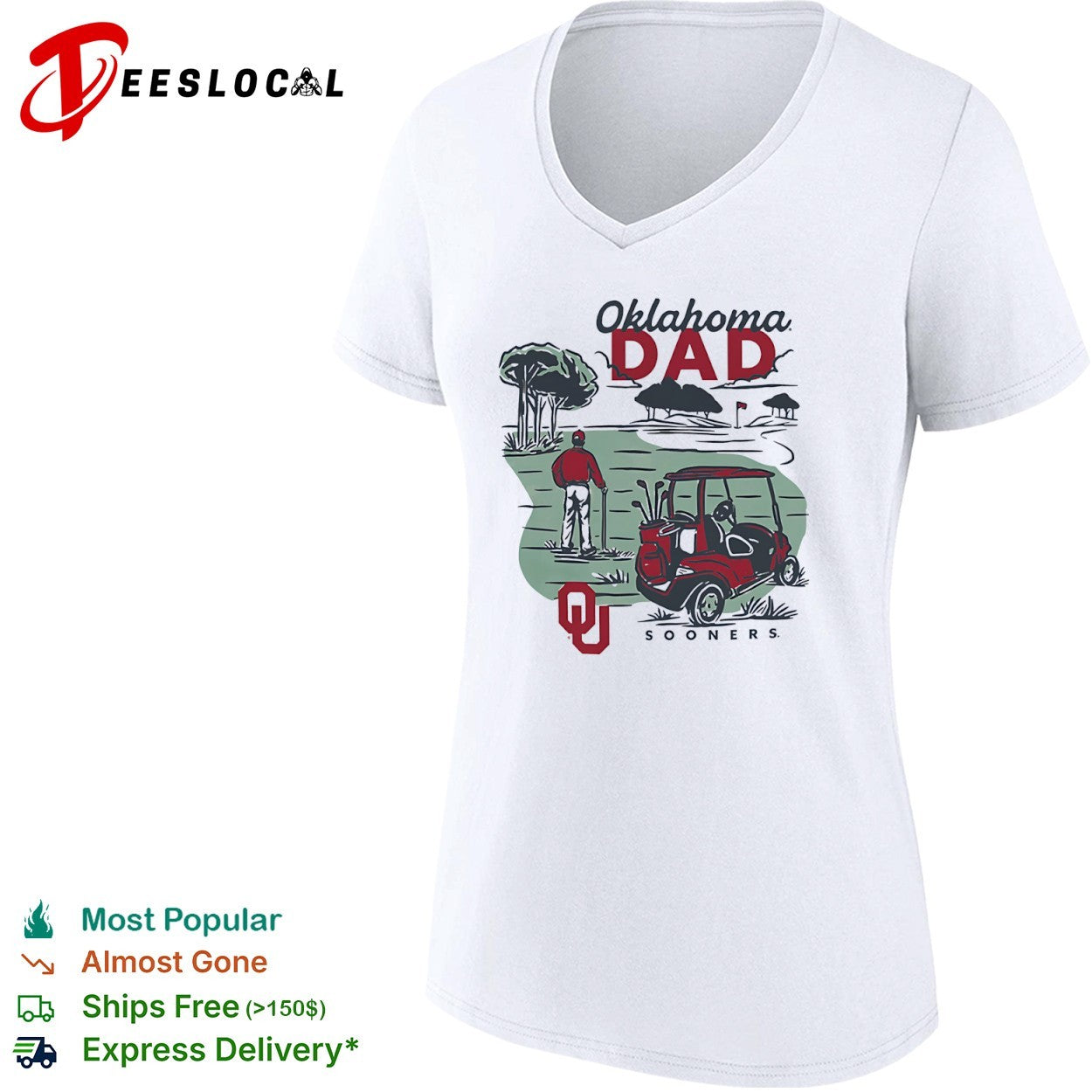Oklahoma Dad Sooners OU Golf shirt