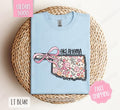 Oklahoma Floral Bow Gildan T-shirt, Cute Trendy Tee, State Coquette Oversized Top Hoodie, Sweatshirt | CiraTrend.com