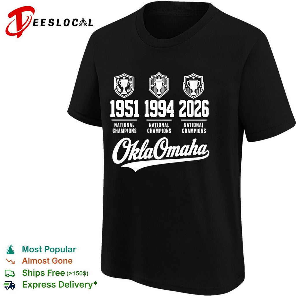 Oklahoma Sooners 1951 1994 2026 National Champions OklaOmaha College Baseball shirt