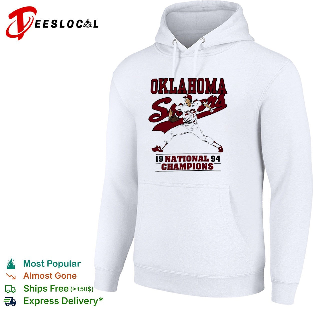 Oklahoma Sooners 1994 national champions baseball player shirt