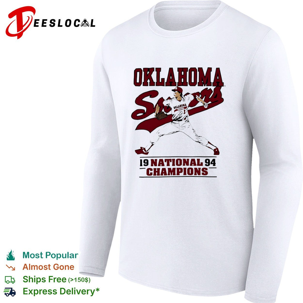 Oklahoma Sooners 1994 national champions baseball player shirt