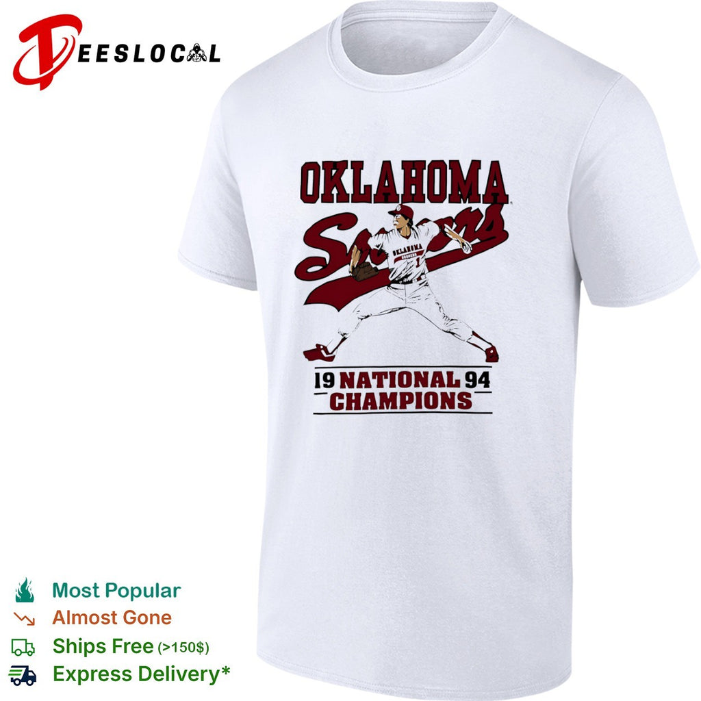 Oklahoma Sooners 1994 national champions baseball player shirt