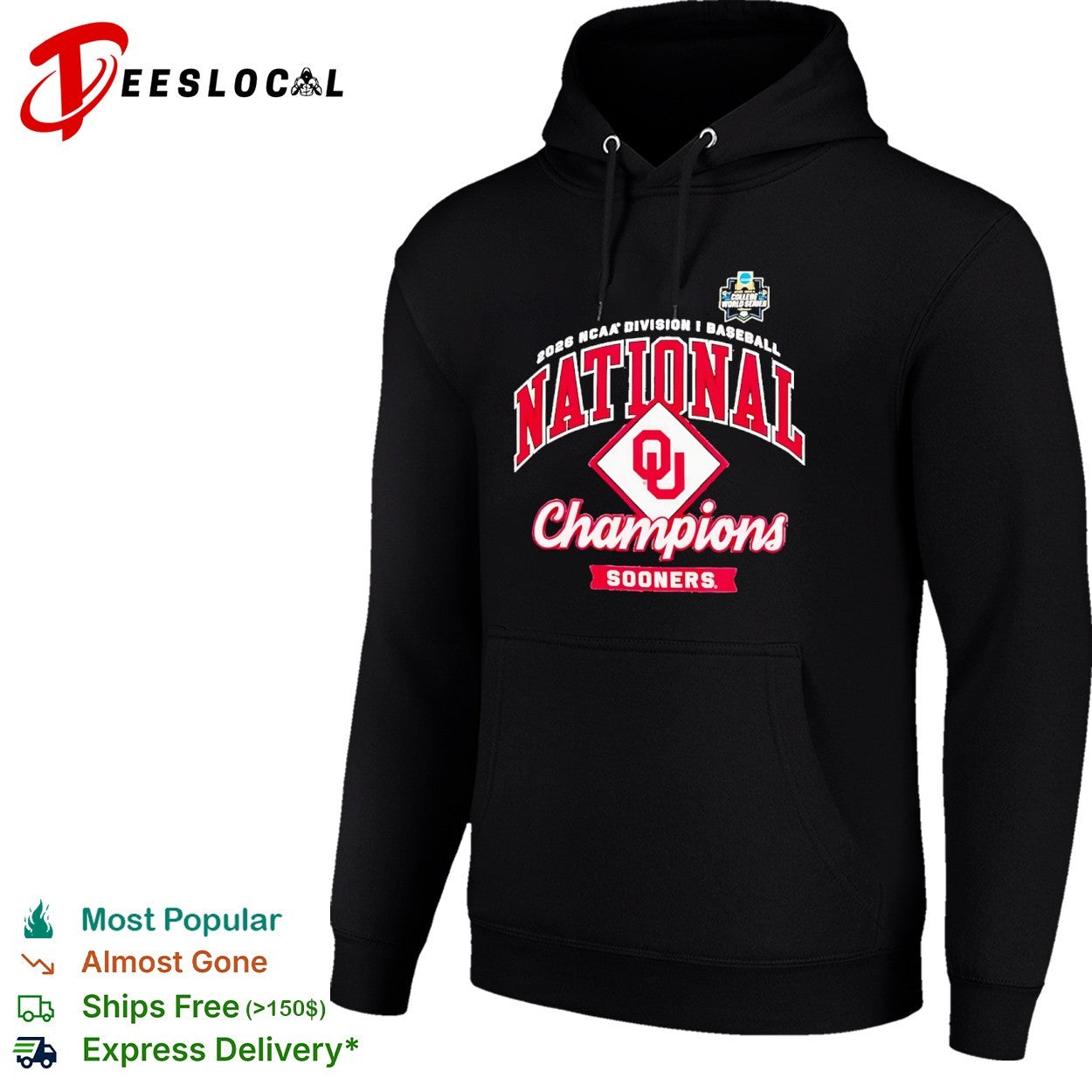 Oklahoma Sooners 2026 NCAA Division I Baseball National Champions shirt