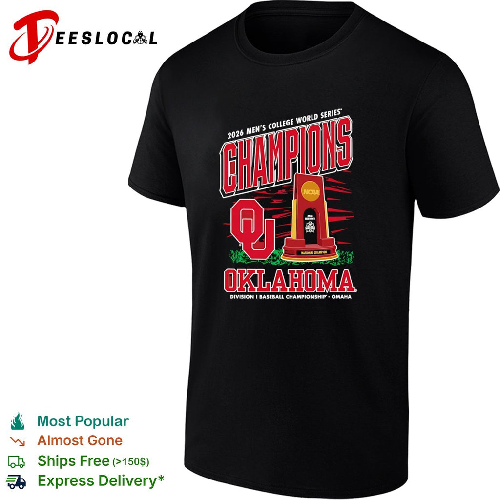 Oklahoma Sooners 2026 NCAA championship trophy shirt