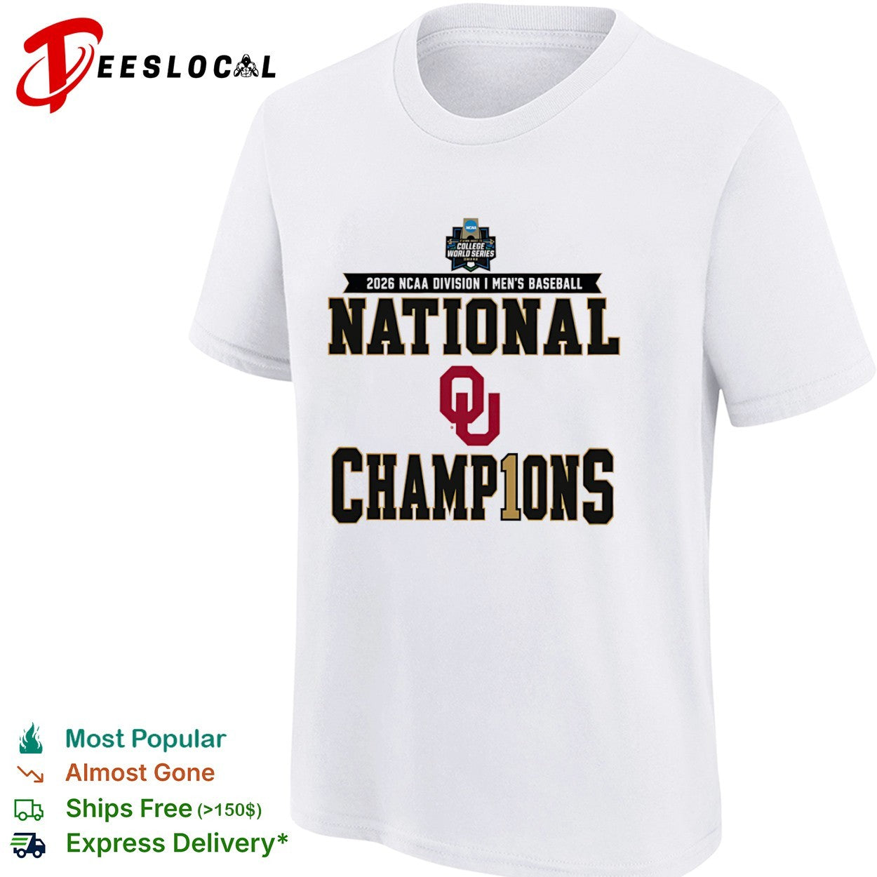 Oklahoma Sooners 2026 NCAA division I men’s baseball national champions college world series omaha shirt