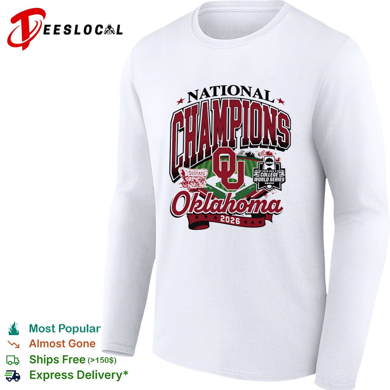 Oklahoma Sooners 2026 national champions stadium shirt
