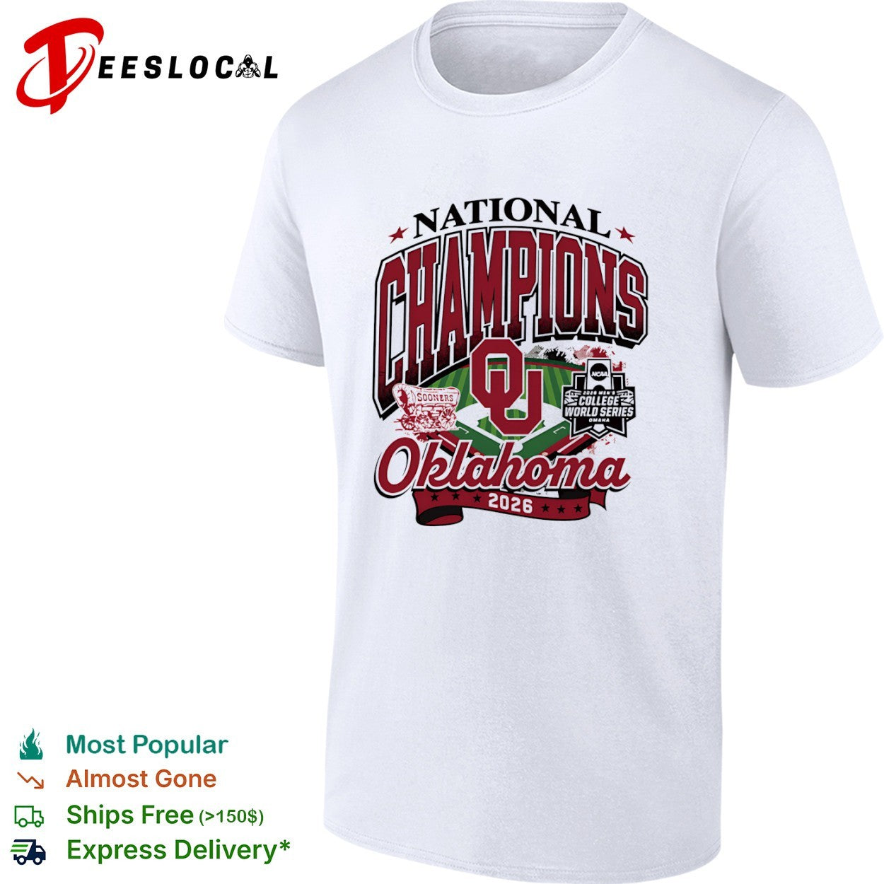 Oklahoma Sooners 2026 national champions stadium shirt