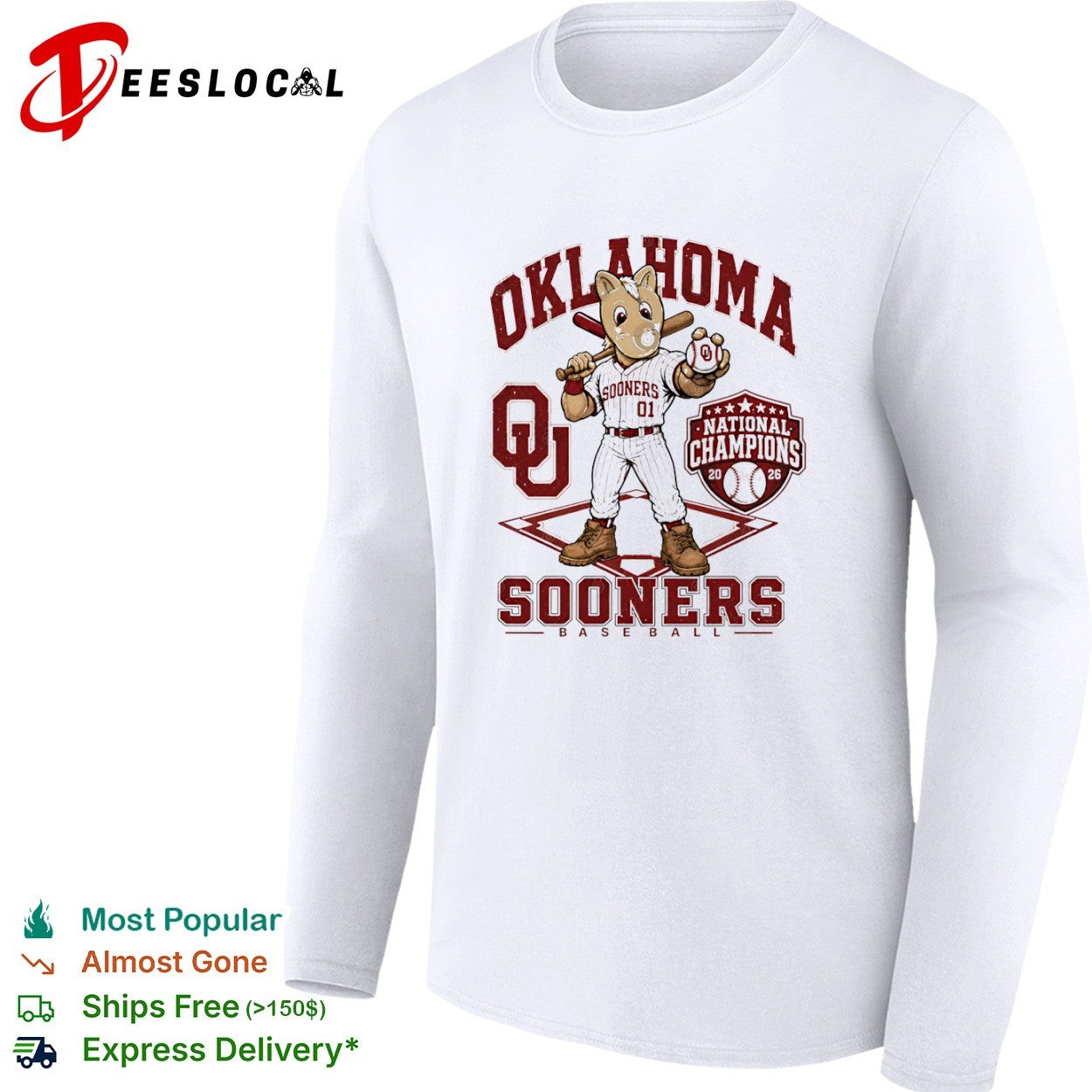 Oklahoma Sooners Baseball National Champions 2026 OU Sooners Baseball shirt