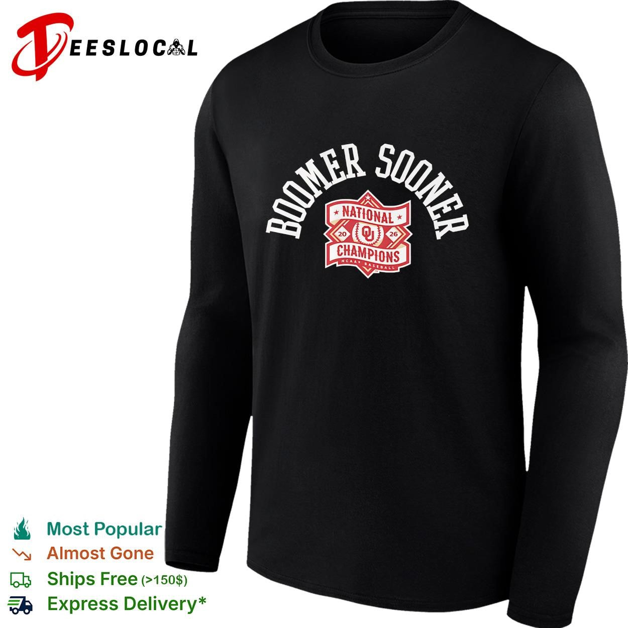 Oklahoma Sooners Boomer Sooner Oklahoma national champions shirt