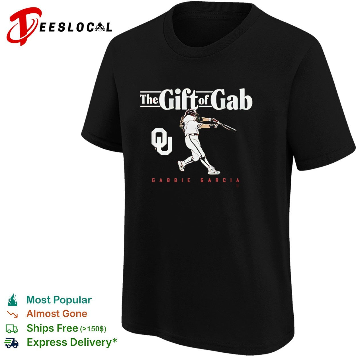 Oklahoma Sooners Gabbie Garcia the gift of gab softball player swing shirt