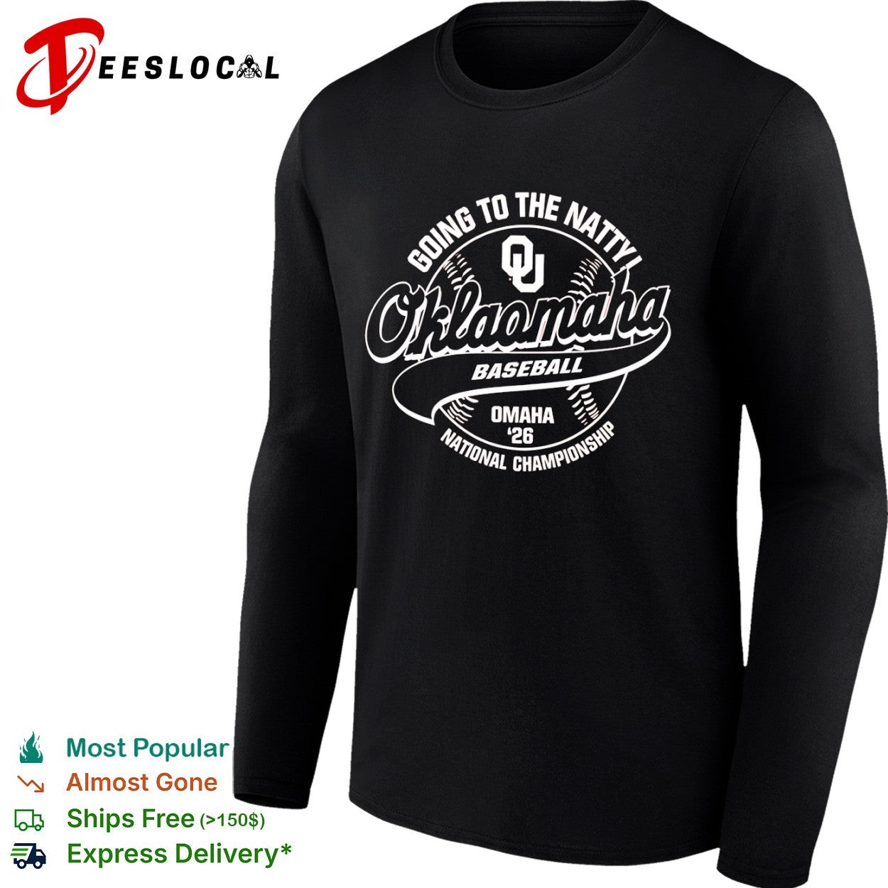 Oklahoma Sooners Going to the Natty Oklaomaha Baseball Omaha 26 National Championship OU shirt