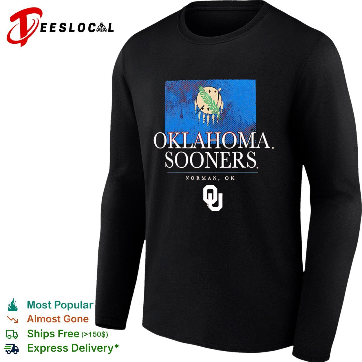 Oklahoma Sooners Norman OK state flag shirt