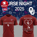 Oklahoma Sooners Nurse Is A Work Of Heart 2025 Night Two Sided Shirt