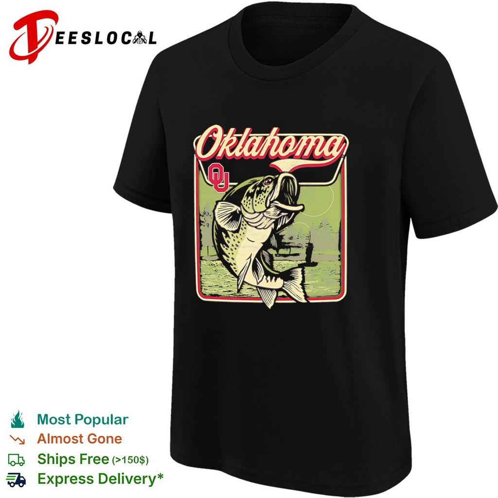 Oklahoma Sooners OU bass fish shirt