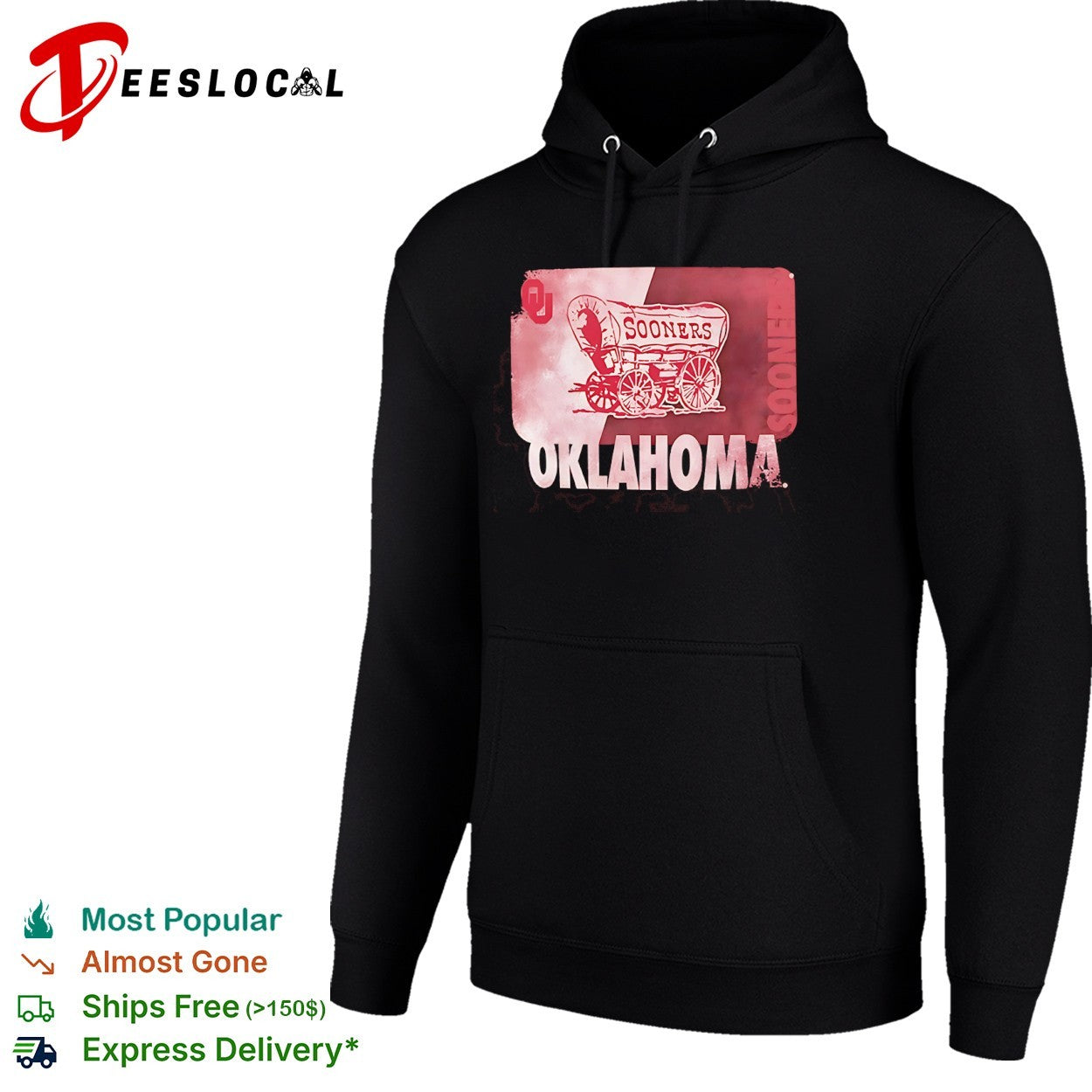 Oklahoma Sooners OU covered wagon shirt