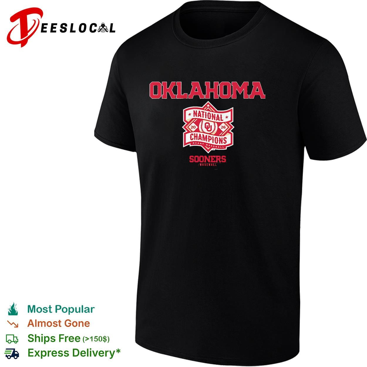 Oklahoma Sooners baseball national champions diamond logo shirt