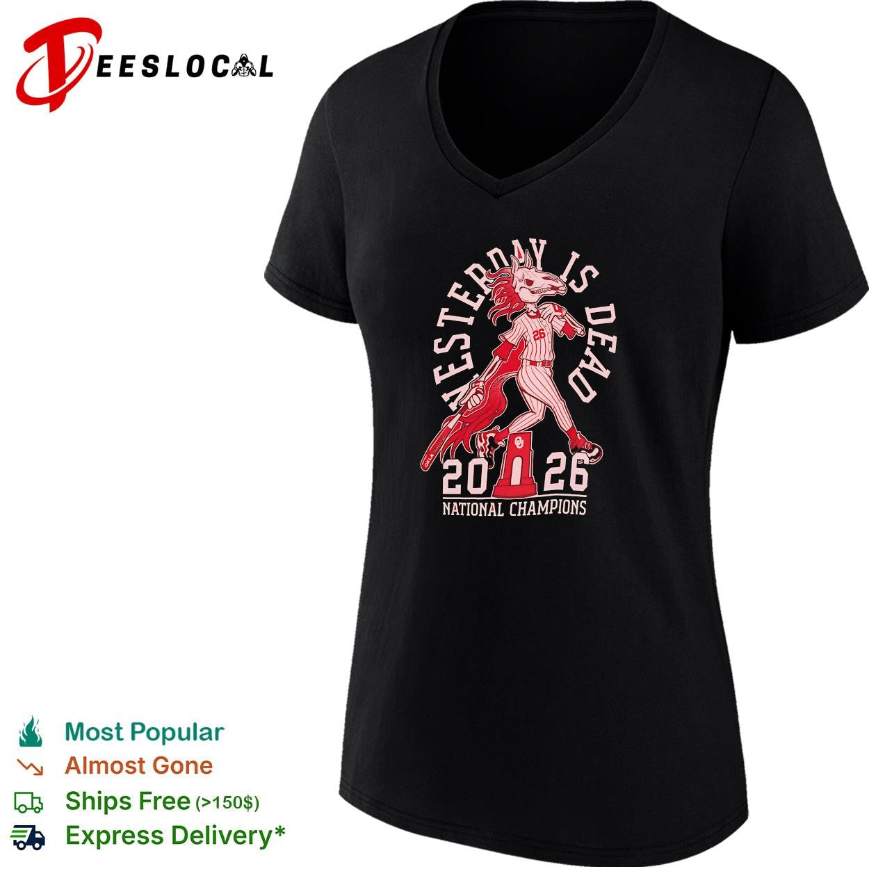 Oklahoma Sooners baseball national champions horse skull shirt