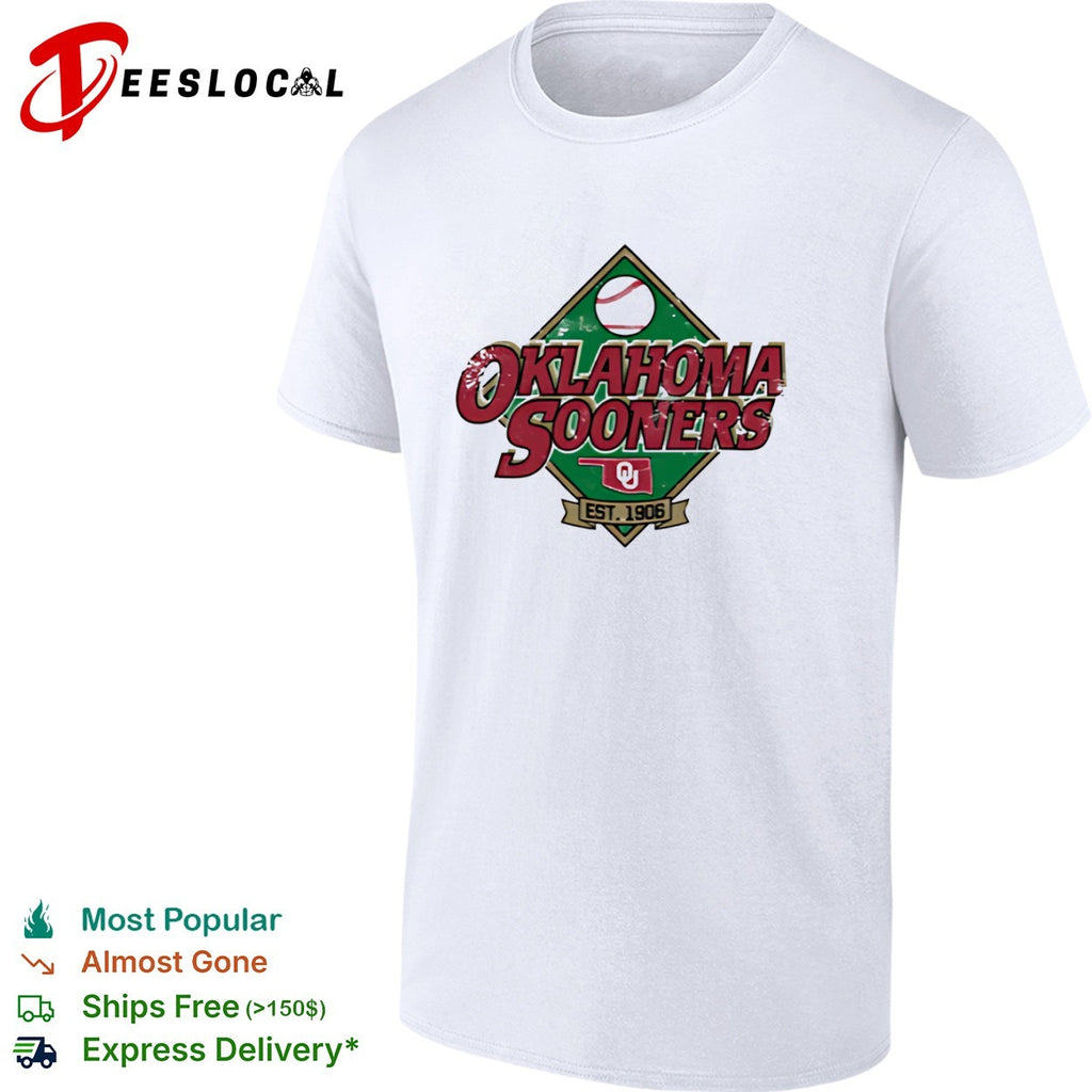 Oklahoma Sooners est 1906 baseball diamond logo shirt