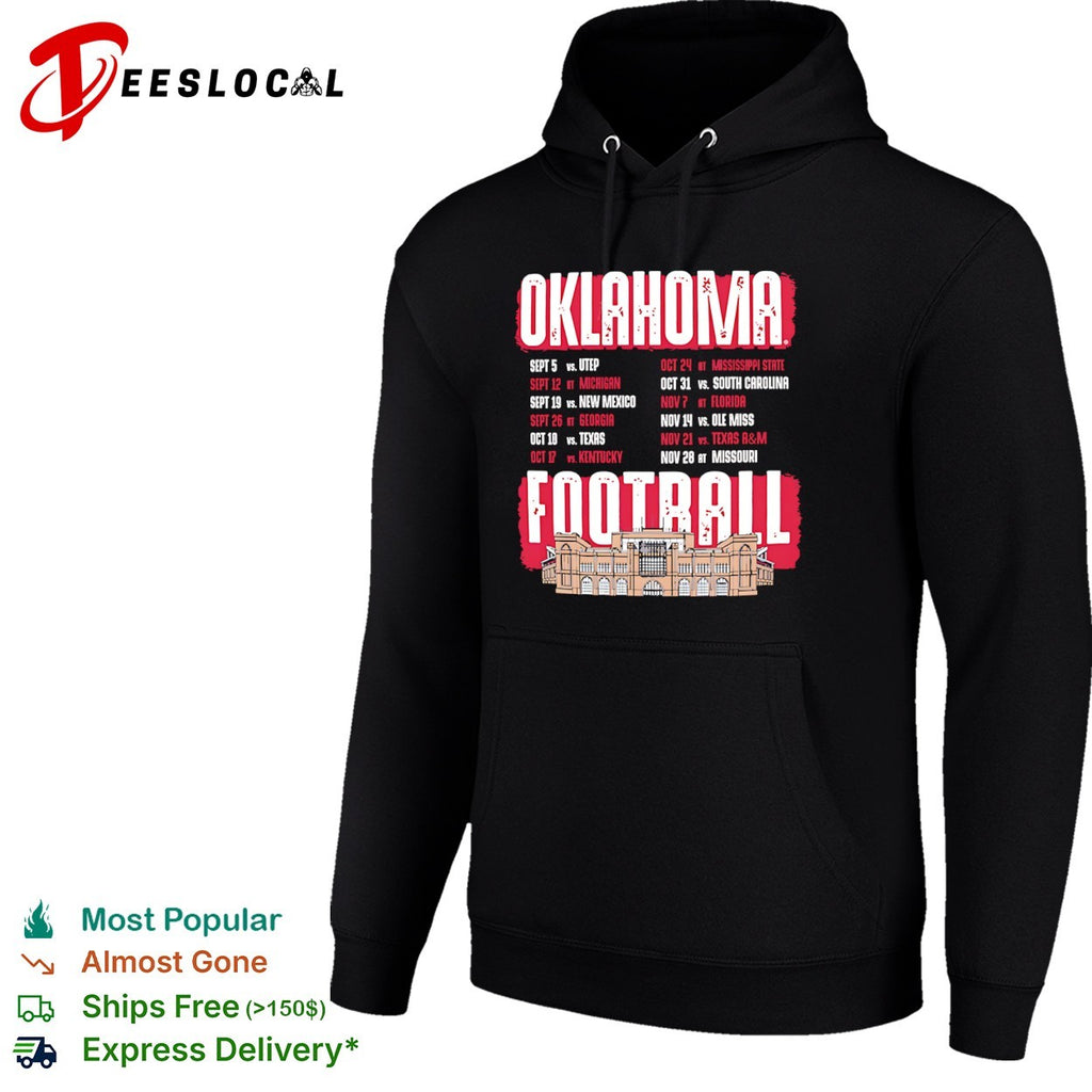 Oklahoma Sooners football schedule stadium shirt