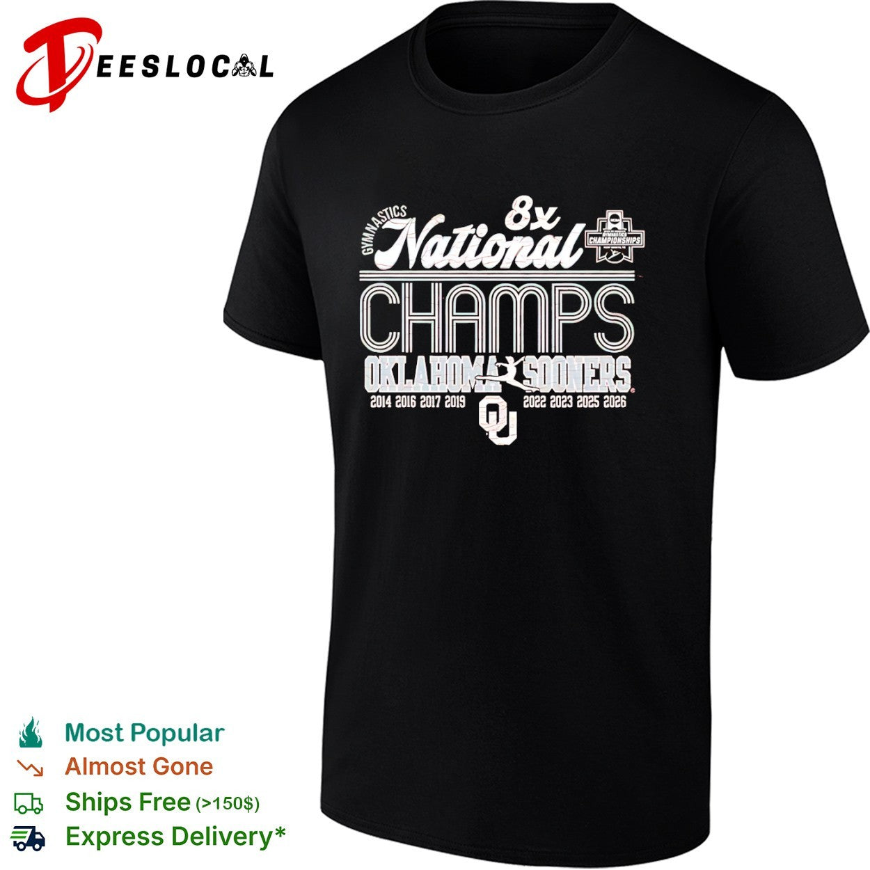 Oklahoma Sooners gymnastics National Champs 2026 shirt