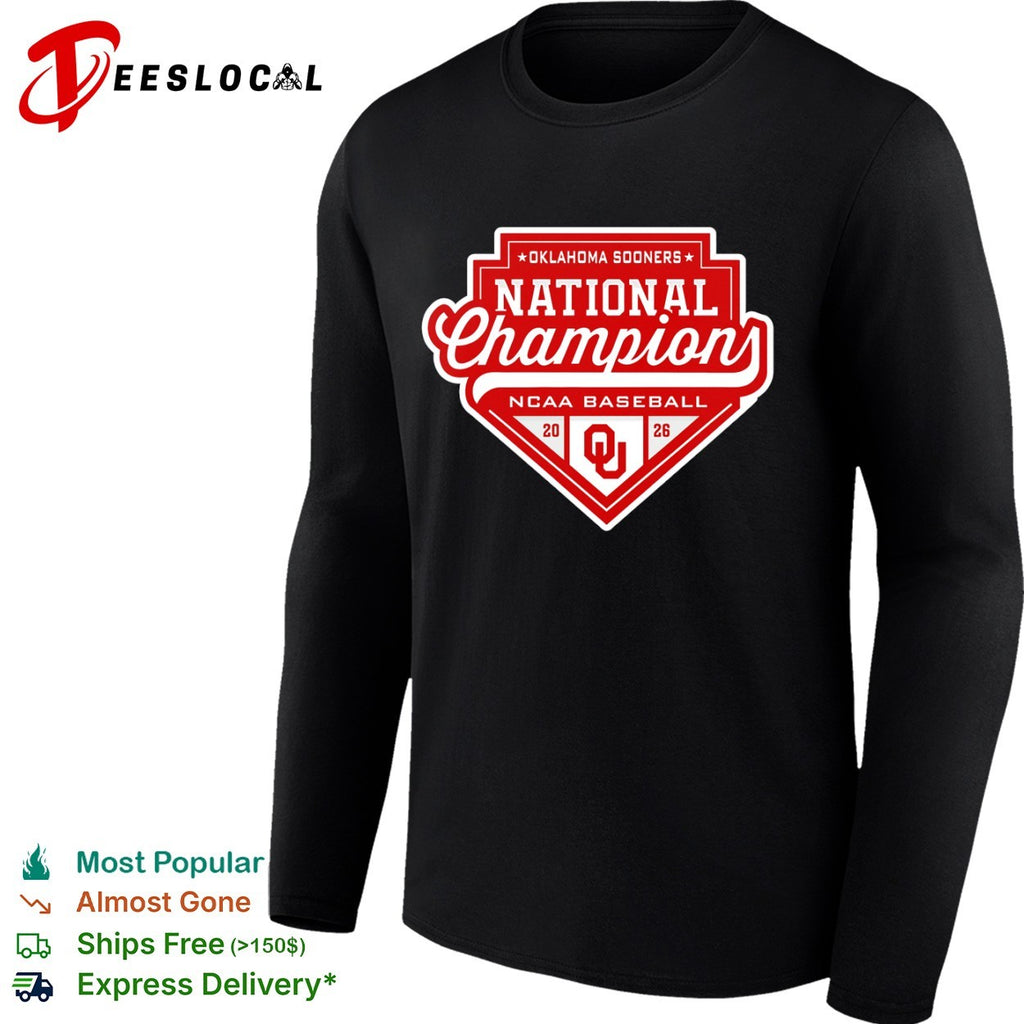 Oklahoma Sooners national champion shield logo NCAA baseball 2026 shirt