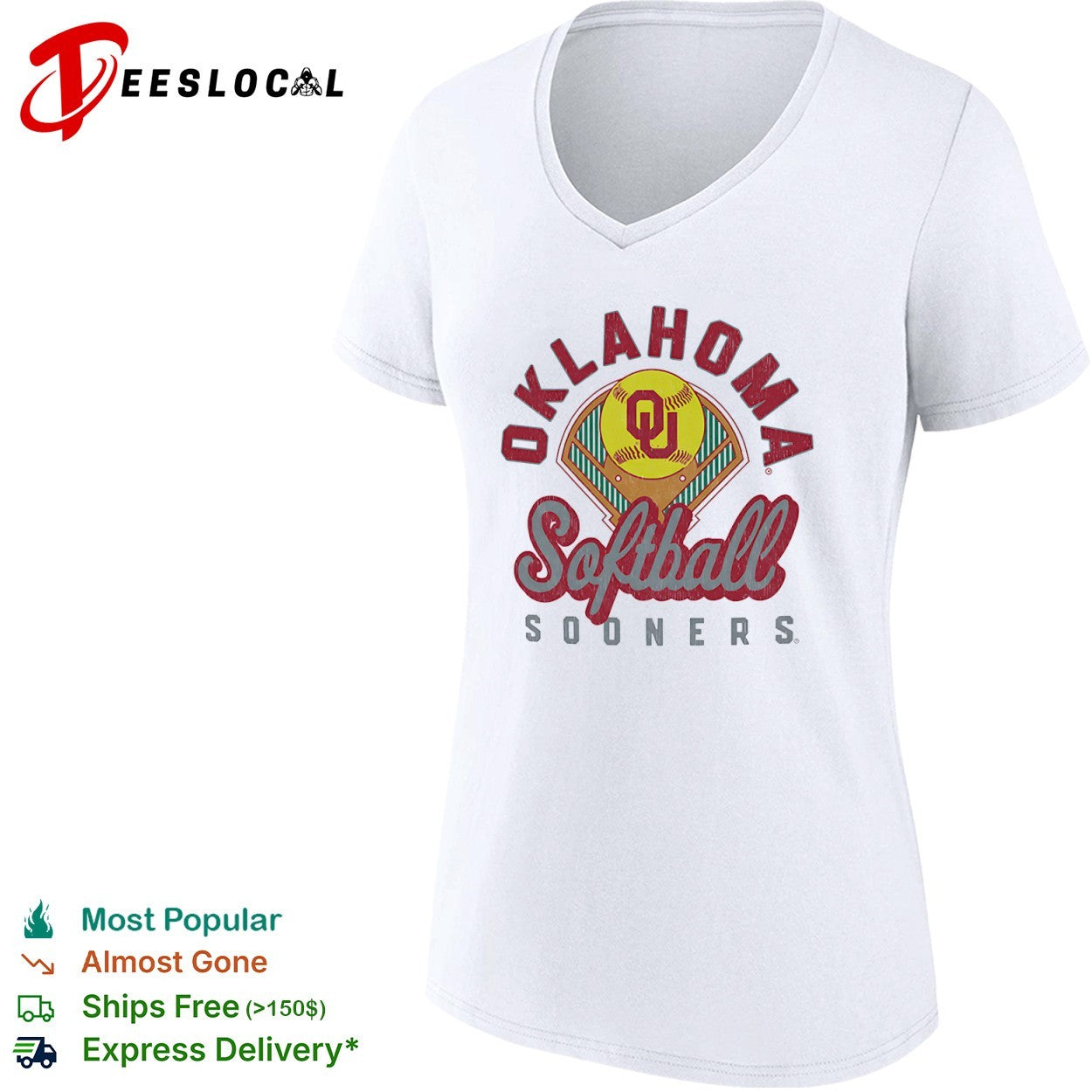 Oklahoma Sooners softball baseball field logo shirt