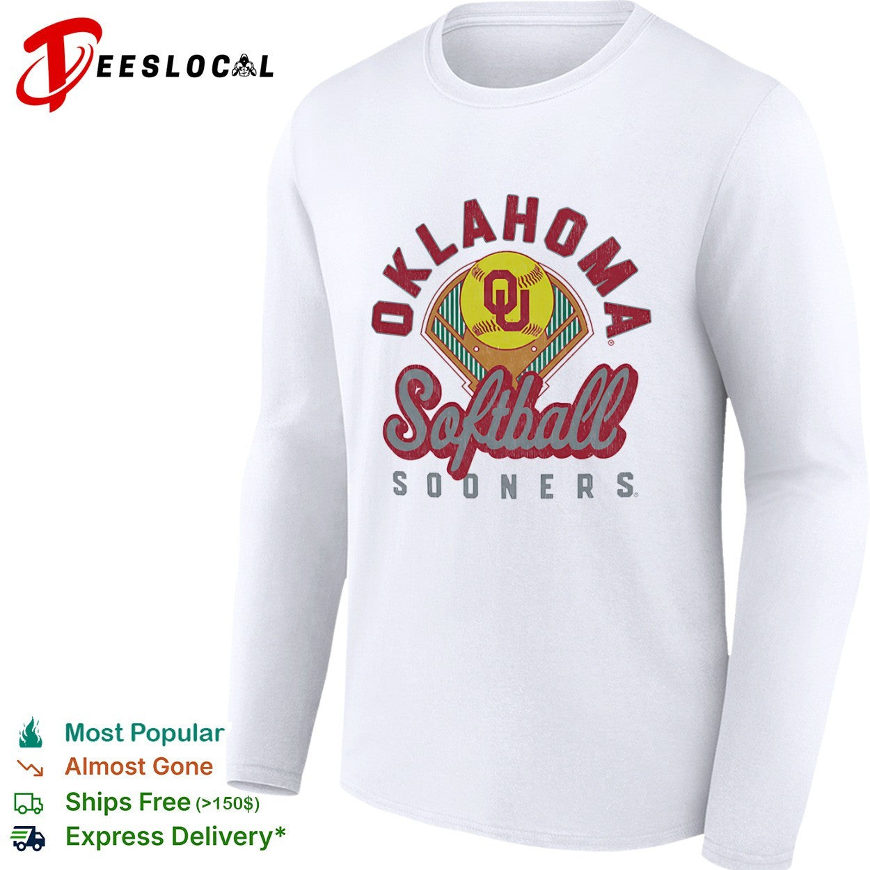 Oklahoma Sooners softball baseball field logo shirt