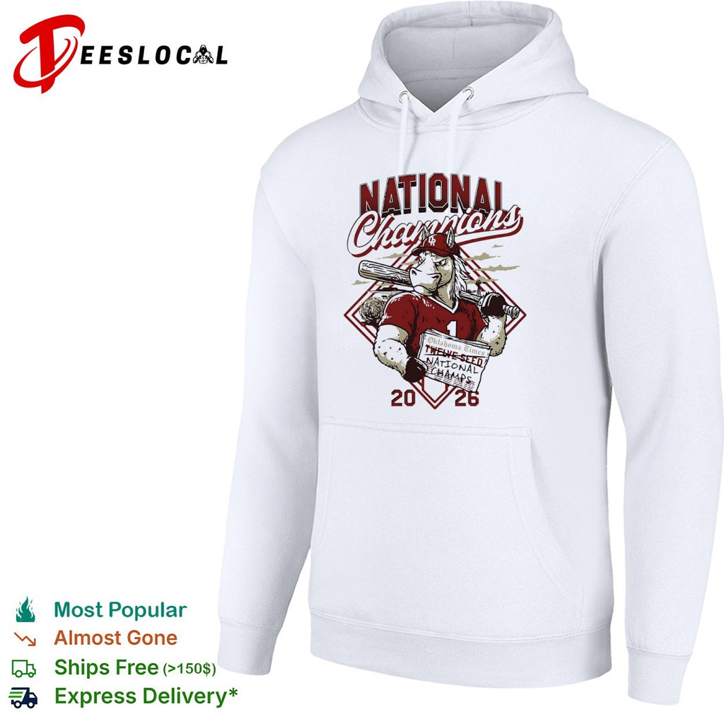 Oklahoma Sooners twelve seed national champions 2026 baseball horse mascot shirt