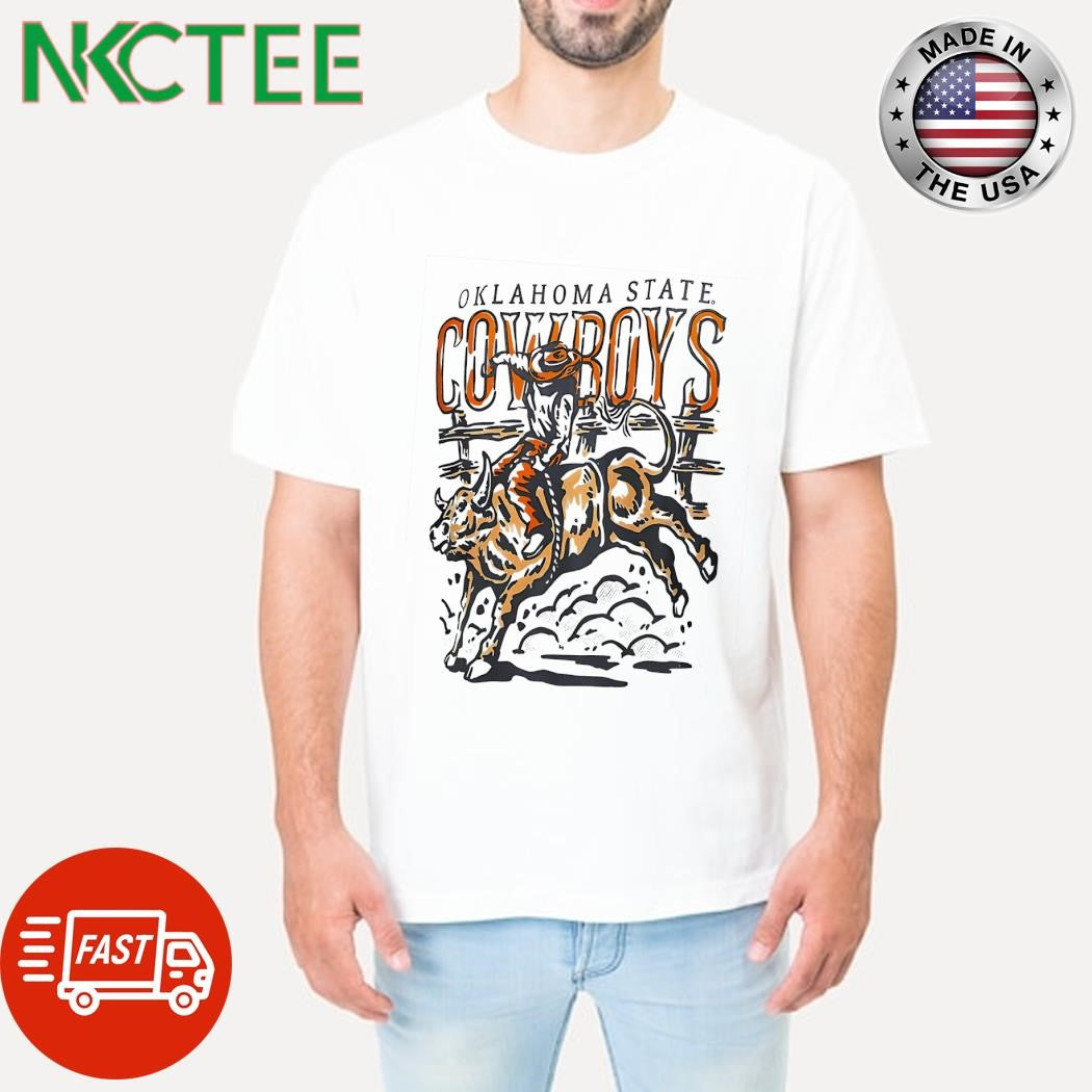 Oklahoma State Cowboys ride bull art shirt