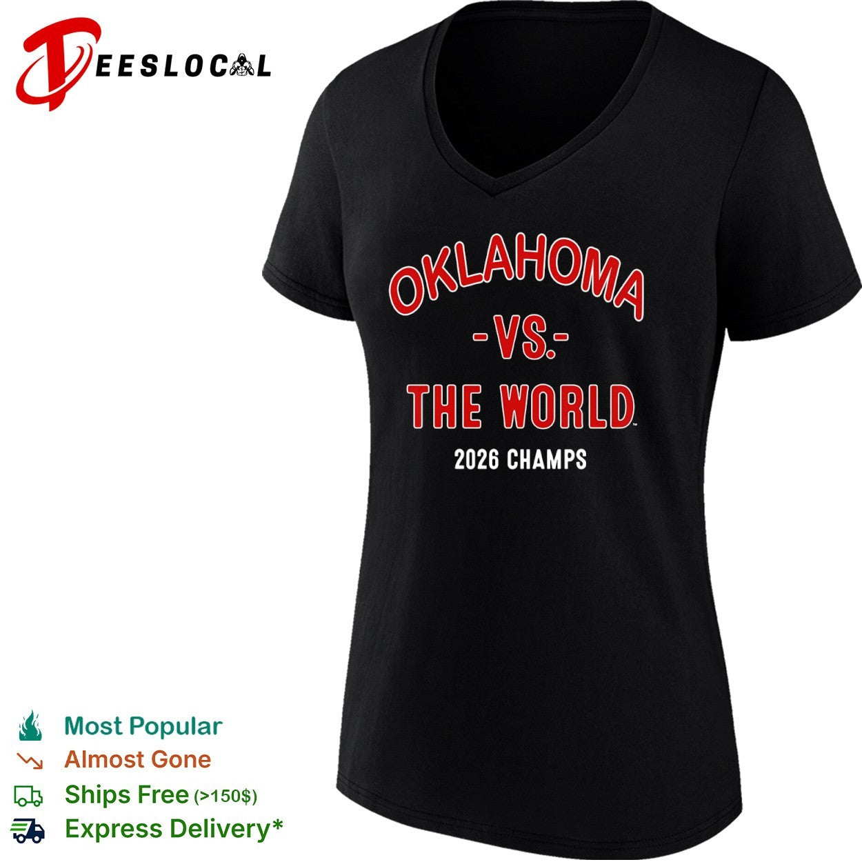 Oklahoma vs The World 2026 Champs baseball shirt