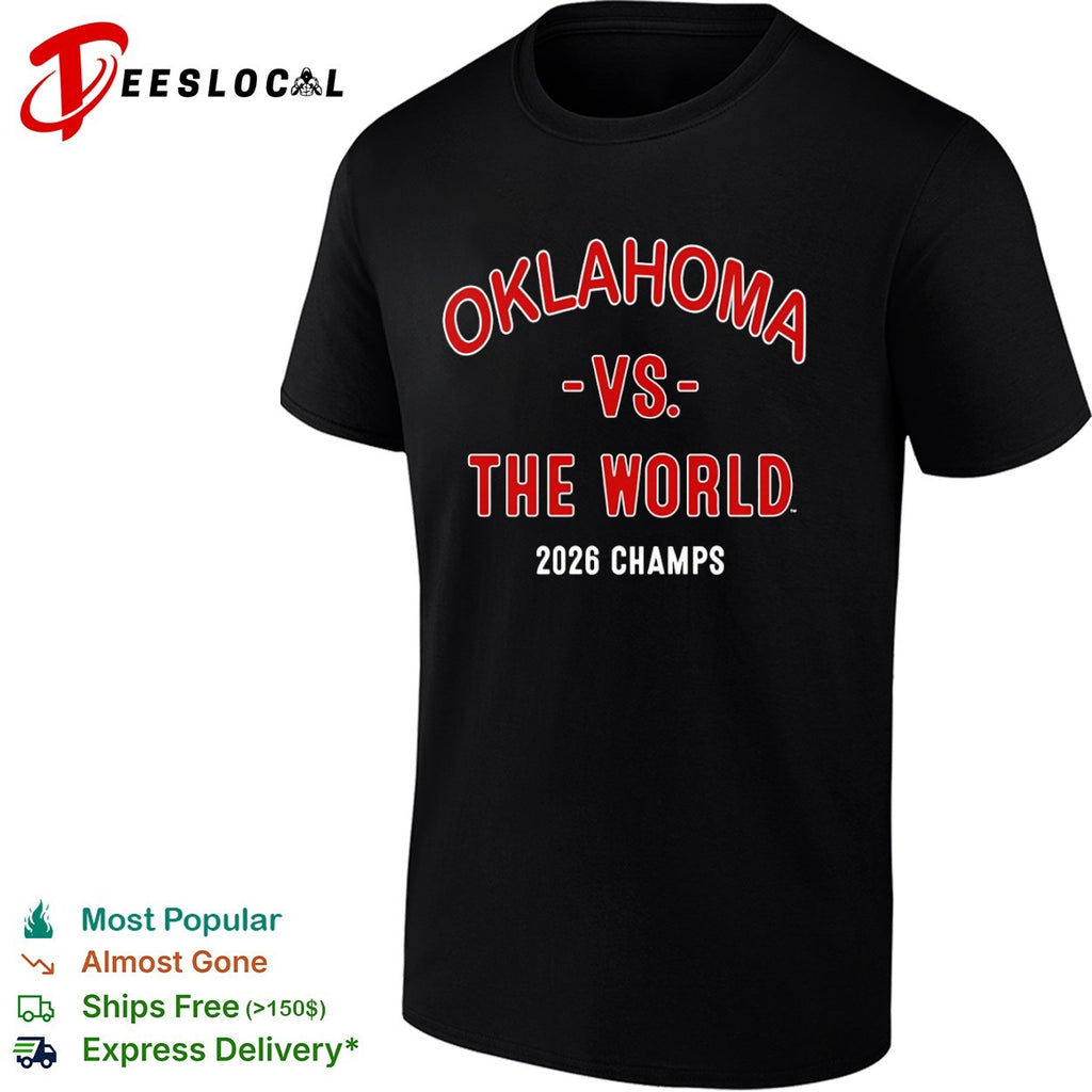 Oklahoma vs The World 2026 Champs baseball shirt