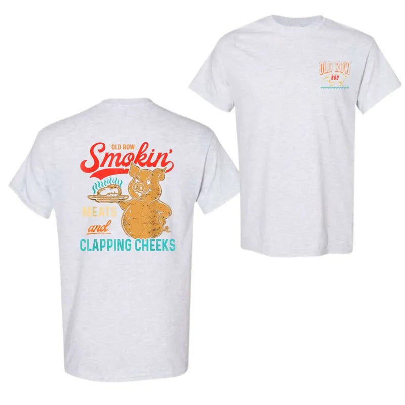 Old Row The Smokin Meats Graphic 2 Sides T-Shirt, Old Row T-Shirt For Men, For Women Hoodie, Sweatshirt | CiraTrend.com
