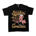 Old Row Unisex 100% Cotton T-shirt, Smokin Meat Fun Pig BBQ, for Men & Women Hoodie, Sweatshirt | CiraTrend.com