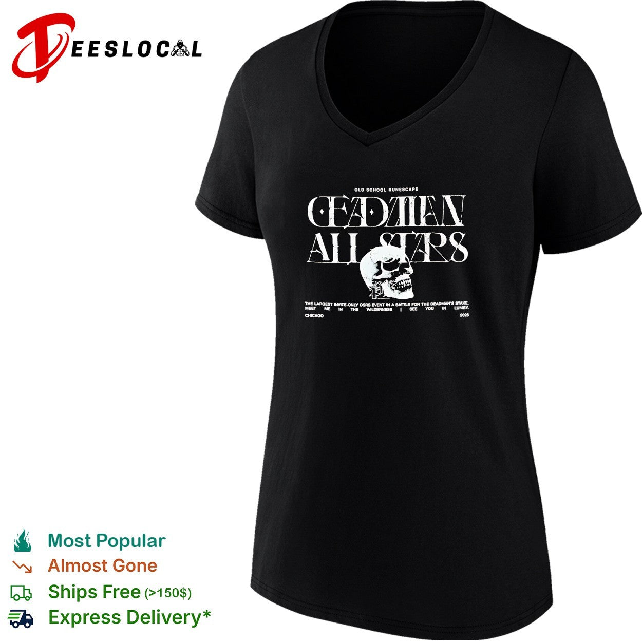Old School Runescape Deadman All Stars Chicago 2026 shirt